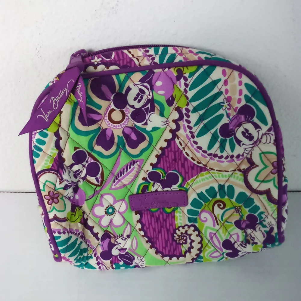Vera Bradley x Disney Plums Up Cosmetic Bag Rare Theme Park Retired Print - Picture 2 of 3